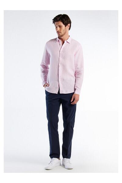 United Colors of Benetton Cămașă de in roz pentru bărbați BNT-M Cod model: 5B...