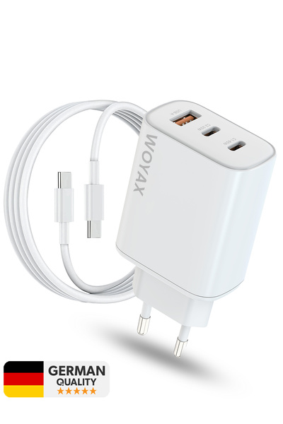 woyax Hızlı Şarj Aleti 65W Type-C Kablo Beyaz Android / Tablet / iPhone / Mac...