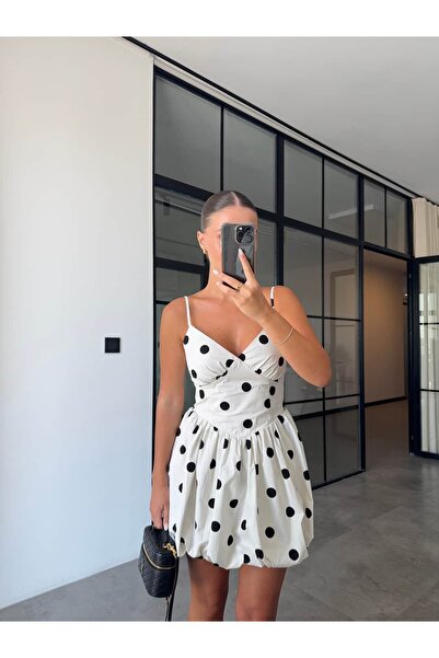 BB Bensu Buyruk PUANTİYELİ BALON ELBİSE