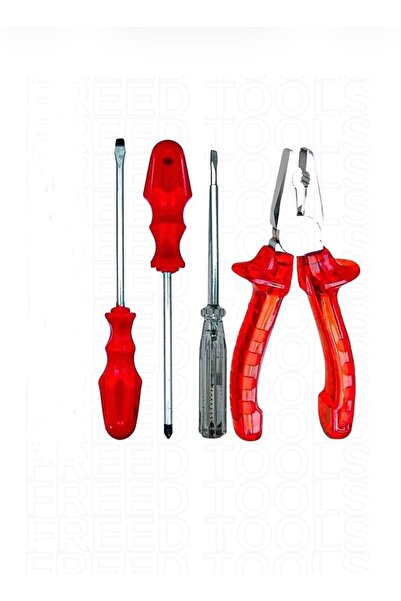 FREED TOOLS Set of 4 Pliers Flat Star Screwdriver Control Pen
