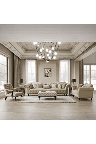 Roots Furniture أريكة كلاسيكية بلون البيج