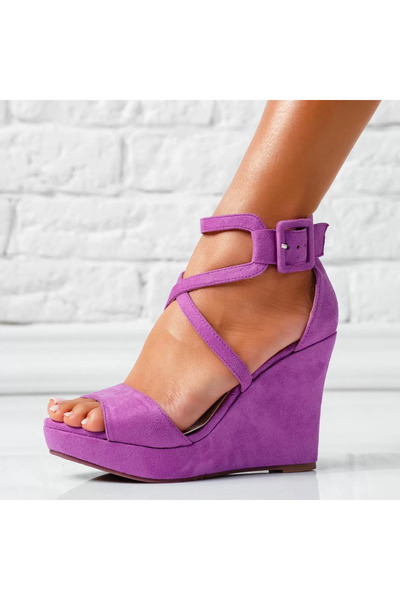 Zaira Women's Platform Sandals Lesly Purple #14446 - 37