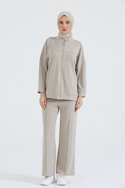 Thiff Set modal oversize cu fermoar frontal Tesettür