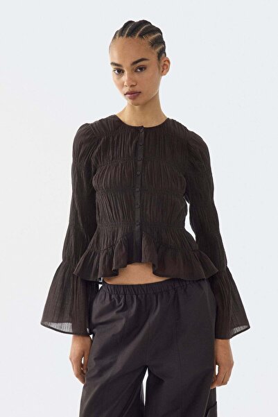 H&M Smocked cotton blouse