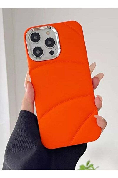 Generic غطاء حماية لهاتف آيفون 14 برو ماكس مطلي كهربائياً بتصميم سترة منفوخة ...