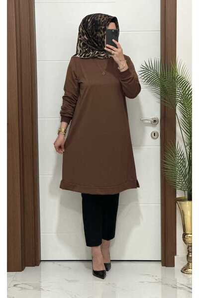 masalabiyem 3322 K35 Brown Eda Tunic