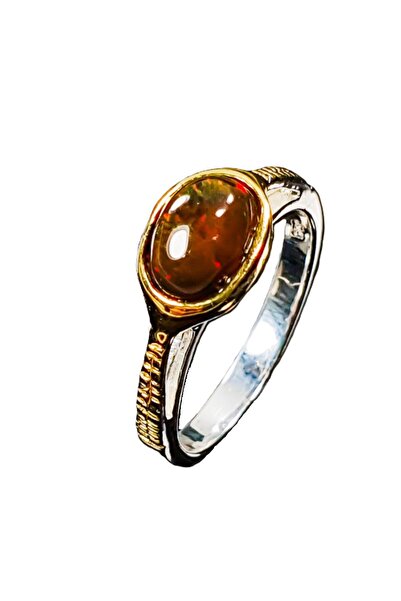 FashionBijoux Inel argint 925 cu opal negru, 7