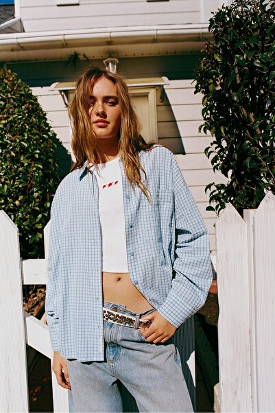 Pull & Bear قميص كاروهات مع جيب