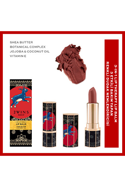 2wins 3 ETKİLİ BAKIM YAPAN RENKLİ DUDAK NEMLENDİRİCİSİ-Chocolate Milk
