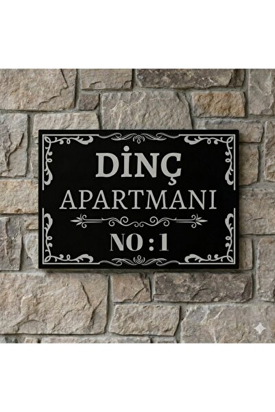 HobiShop Kişiye Özel Metal Kapı Levhası – Apartman Kapı Tabelası 20x30 cm – İ...