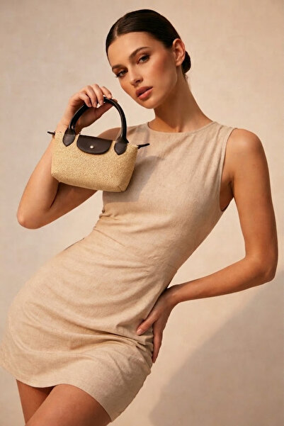 Swana Ženska Zool slamnata mala torba za rame - smeđa