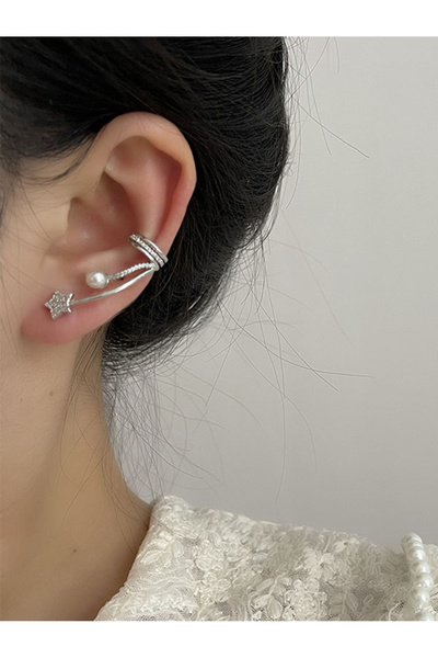 FridayIn Star and Pearl Crystal Earrings for Elegant Daily & Party Wear