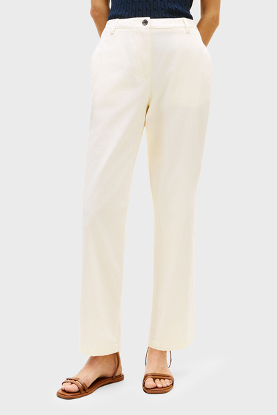 Tommy Hilfiger Pamuklu Slim Fit Normal Bel Düz Paça Chino Pantolon PANTOLON W...