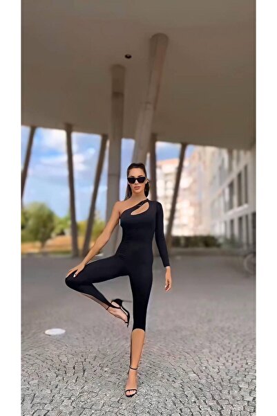 GIA'S WORLD Salopeta Fashion pe un umar cu crac despicat salopeta yoga club p...