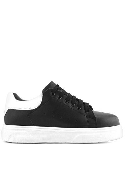 OrtopedikAL 2024-Scb-B Rakerplus Black Leather Laced Lightweight White Sole C...