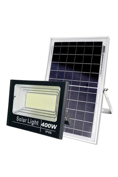 HASSAN Jortan LED Projector with Solar Panel and Remote Control 400W BLACK