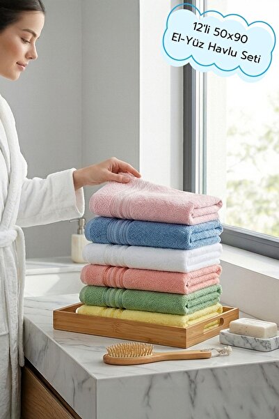 Arte Cotone Luna Hand-Face Towel Set |   Hand-Face Towel 50X90 cm