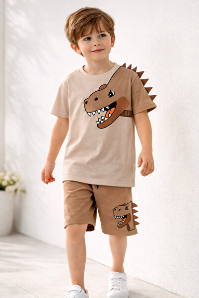 Beka Kids Set din două piese pentru băieți, cu mânecă scurtă, imprimeu cu din...