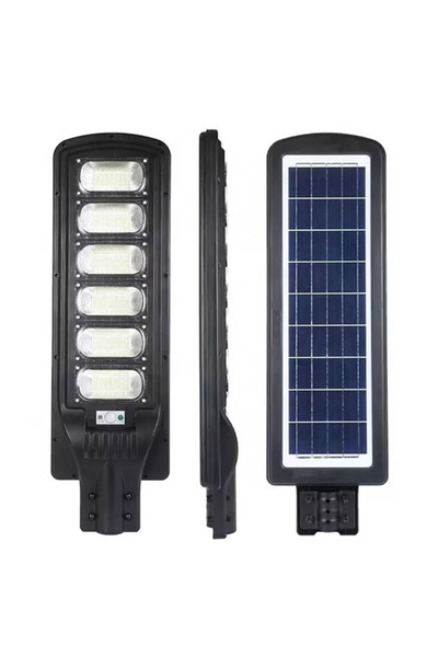 HASSAN Lampă stradală solară LED 300W IP65 6000K cu senzor și telecomandă, 6 ...