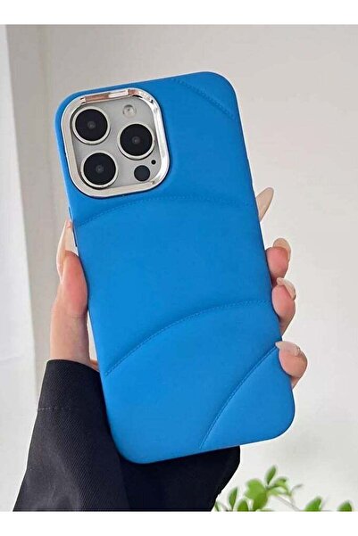 Generic غطاء حماية لهاتف آيفون 14 برو ماكس مطلي كهربائياً بتصميم سترة منفوخة ...