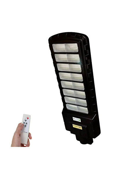 HASSAN Lampă stradală solară LED de 800W cu senzor de lumină și mișcare, tele...