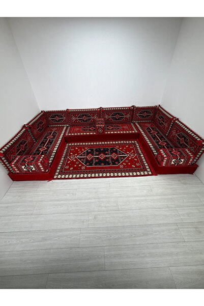 BAKIRÖZÜ HOME Şark Köşesi Takımı Sedir Modeli 15 Parça (20 CM MİNDER KALINLIĞI)