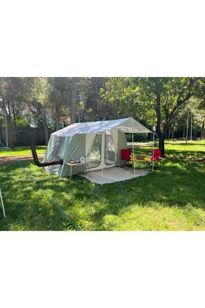 YAMAÇ ÇADIR 8 KİŞİLİK BACA ÇIKIŞLI KAMP ÇADIRI