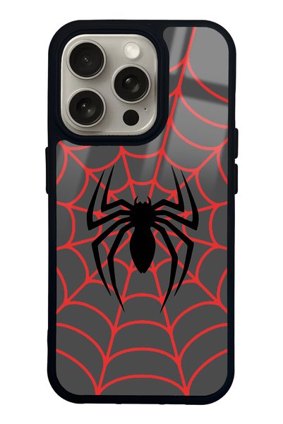 Spoyi iPhone 15 Pro Spider Design Glossy Phone Case