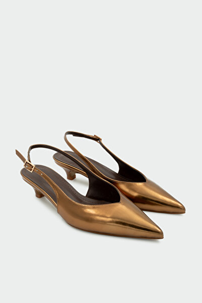 LAMİNTA Siento Buckle Flat Copper Women's Heeled Shoes