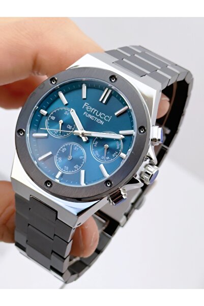 Ferrucci Men's Wristwatch with Steel Cord Function 3 Atm Waterproof with 2 Ye...