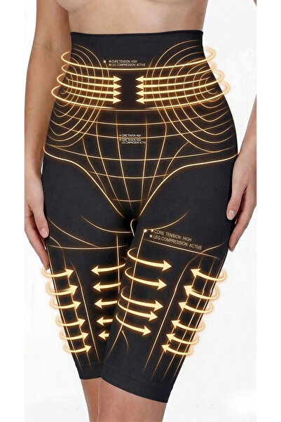 Hmd Γυναικείο κολάν μαύρο κορσέ με ψηλή μέση και μακριά μπατζάκια