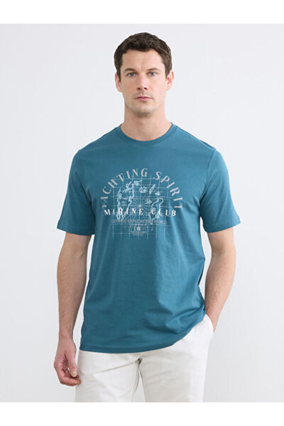 LC Waikiki Zero Roba Collar Printed Combed Cotton Men's T-Shirt from Uzg Stor...