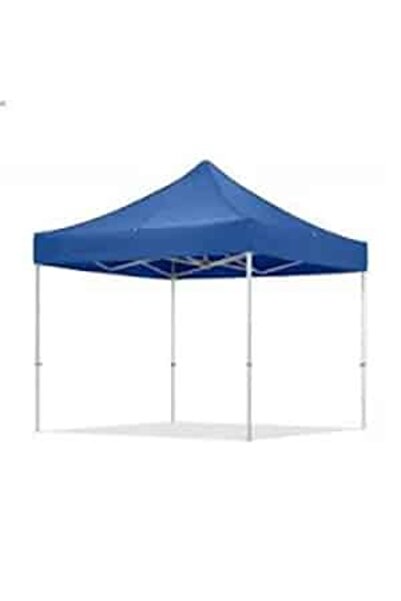 FOXMAG24 Μεταλλικό περίπτερο κήπου, λευκός σκελετός, αδιάβροχο, 3x3 μέτρα, μπλε.