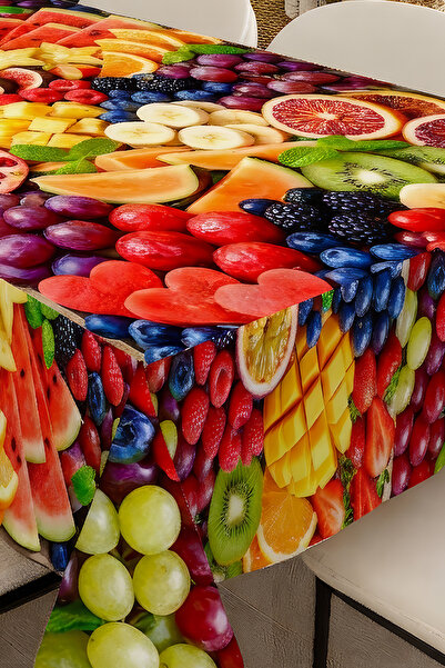 MonoHome Τραπεζομάντηλο με φρούτα 5D Ψηφιακό Σχέδιο - Ύφασμα χωρίς ραφές Μικτ...