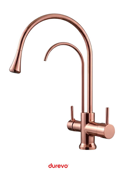 DUREVO Damla Series - 3-Way Kitchen Sink Faucet with Water Purification (Wate...