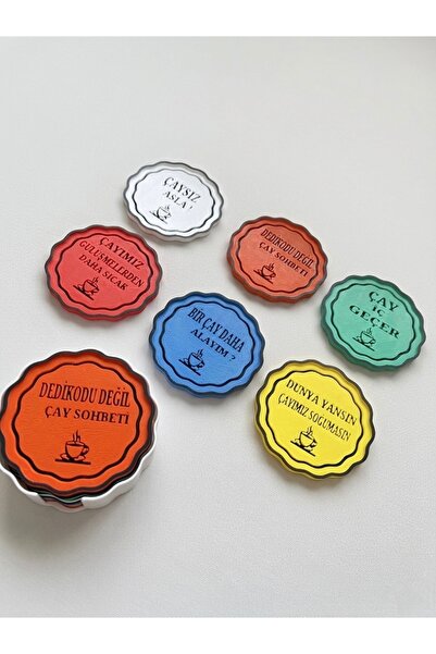 hediyesepetinde مجموعة من 6 قواعد أكواب للشاي - قواعد أكواب للقهوة والشاي مع ...