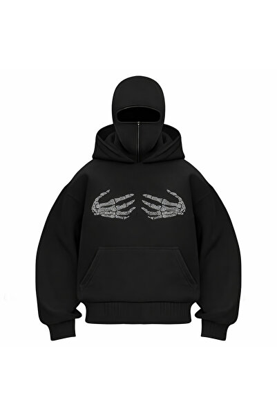 ZAVIXO Snow Masked Ninja Unisex Zippered Stone Sweatshirt Cardigan 3 Yarn Thi...