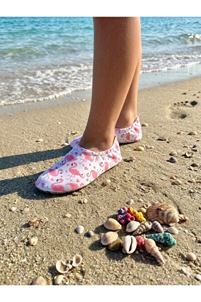 Minissa حذاء بحر للأطفال بنعل مضاد للانزلاق، حذاء سباحة من قماش مايوه قابل لل...