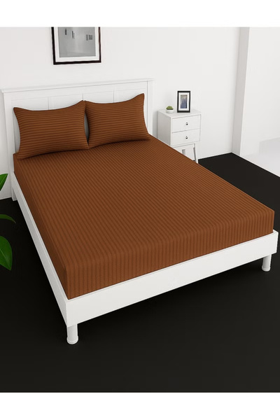 DesertDeals ملاءة سرير عميقة مع غطاءين للوسائد، متوفرة بمقاسات كينج/كوين/مزدو...