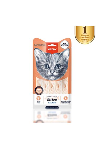 Wanpy Somonlu Yavru Kedi Krema Ödülü 5x14 Gr