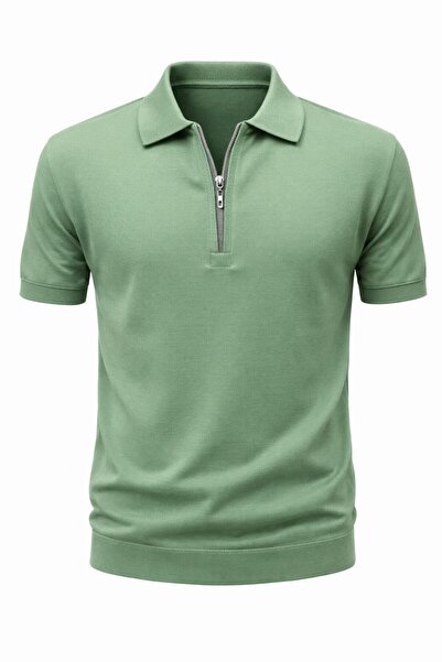 Plus Scorpion Ανδρικό μπλουζάκι με φερμουάρ στο λαιμό – Μοντέρνο, στενή εφαρμ...