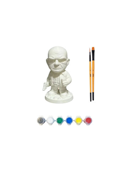 Walter White 3D Boyama Kiti – Figür + Akrilik Boya Seti (6 Renk) + 6 & 8 No Fırça