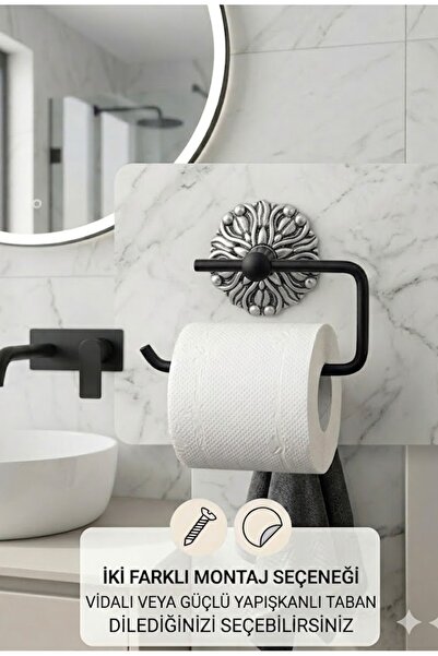 Elite Toilet Paper Hanger with Adhesive/Screw, Bathroom Toilet Paper Holder Roman Series