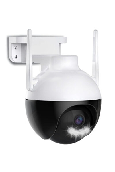 Tai Cameră de supraveghere inteligentă HD 4MP, albă, rotundă, cu unghi larg