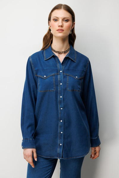 Ekol Pocket Detailed Snap Shirt