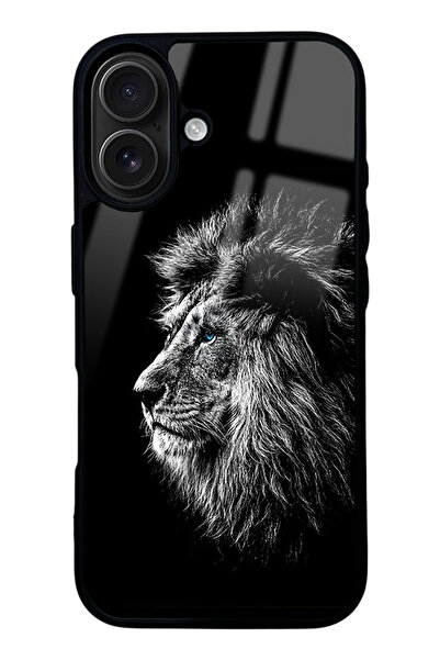 Spoyi iPhone 16 Aslan Tasarımlı Glossy Telefon Kılıfı