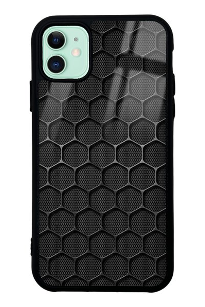 Spoyi iPhone 11 Glossy Phone Case with Armor Grid Design