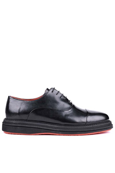 Shoetyle - Black Genuine Leather Lace-Up Men's Classic Shoes 250-2035