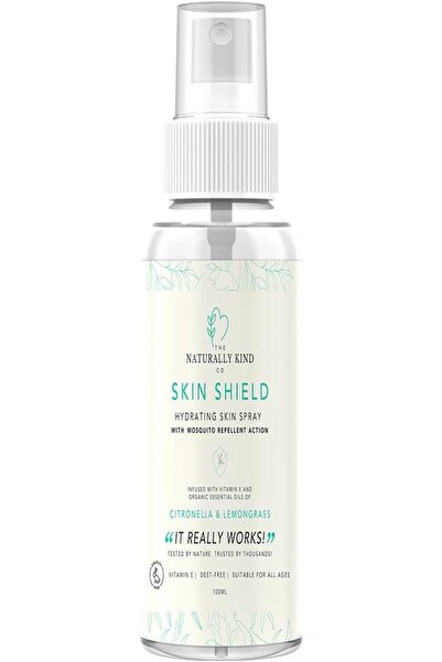 The Naturally Kind Co. رذاذ سكين شيلد لطرد البعوض وترطيب البشرة، مناسب للأطفا...
