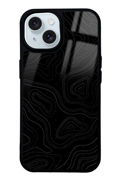 Spoyi iPhone 15 Topo-Point Design Glossy Phone Case